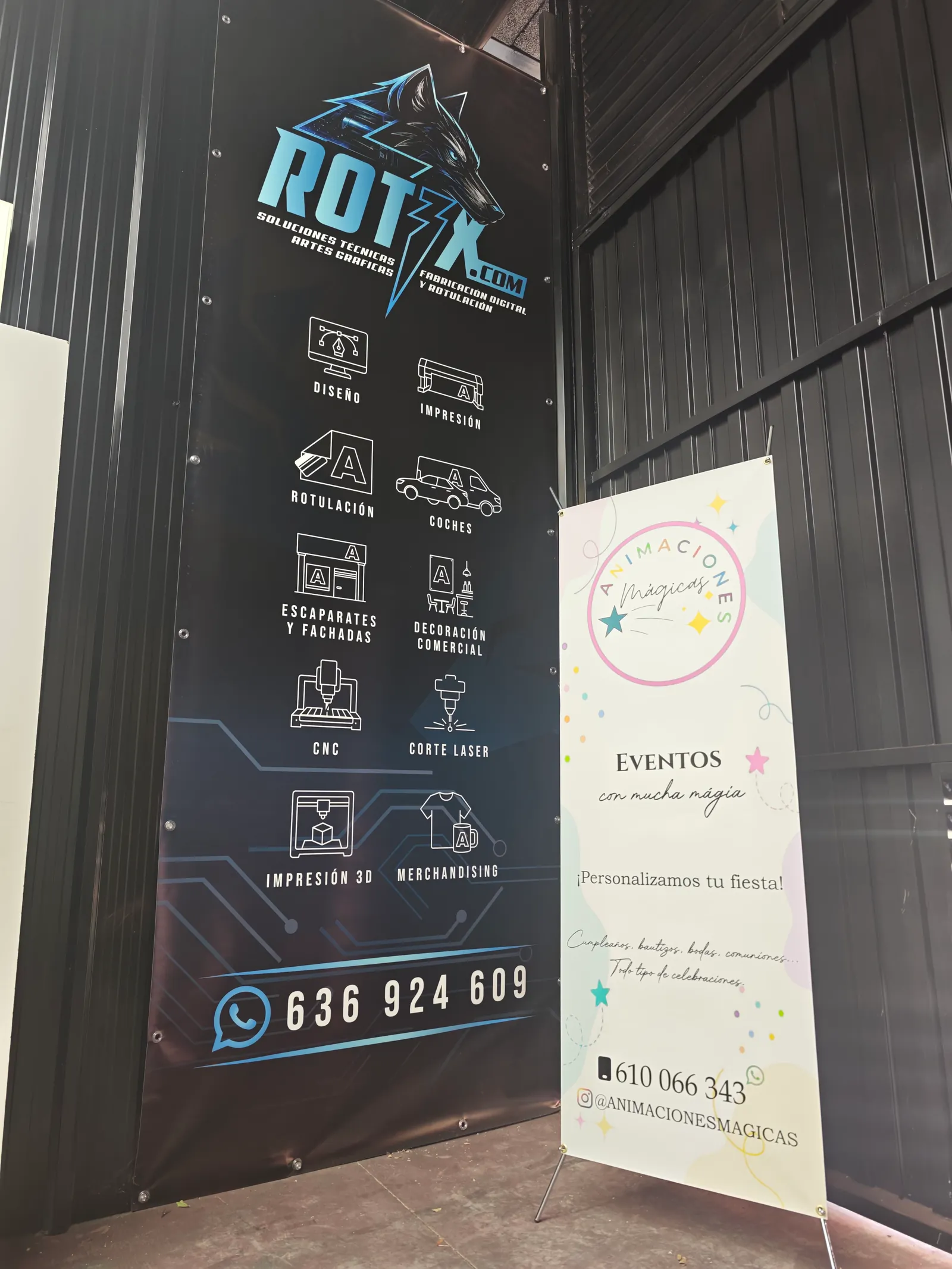 Trabajo real de roll-up personalizado para una empresa de eventos